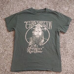 Chris Stapleton Green Tour T-Shirt All American Road Show Women's Size S